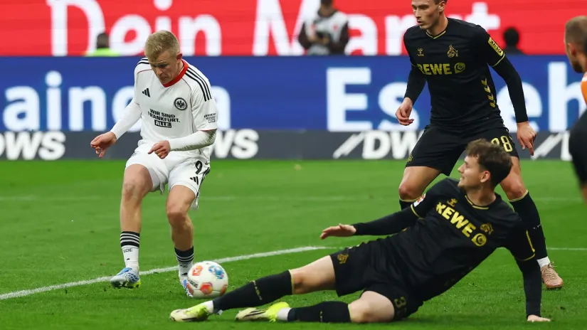 Džonatan Burkart (Ajntraht F.) na meču sa Kelnom